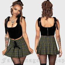 Carica l'immagine nel visualizzatore di Gallery, Killstar Dark Canopy Pleated Skirt
