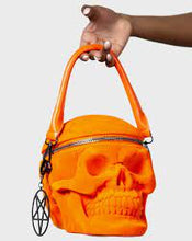 Carica l'immagine nel visualizzatore di Gallery, Killstar Grave Digger Skull Orang Velvet Handbag
