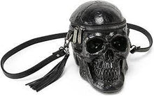 Carica l'immagine nel visualizzatore di Gallery, Killstar Grave Digger Skull Black Leather Handbag

