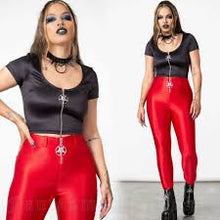 Carica l'immagine nel visualizzatore di Gallery, Killstar Karlene Zip Crop Top
