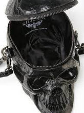 Carica l'immagine nel visualizzatore di Gallery, Killstar Grave Digger Skull Black Leather Handbag
