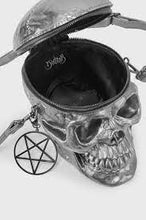 Carica l'immagine nel visualizzatore di Gallery, Killstar Grave Digger Skull Silver Leather Handbag
