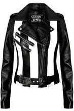 Carica l'immagine nel visualizzatore di Gallery, Killstar Beetlejuice Striped Gothic Punk Leather Jacket

