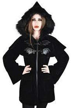 Carica l'immagine nel visualizzatore di Gallery, Killstar Nightfever duffle Coat Black.
